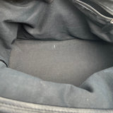 Navy Cabas S Top handle bag in Calfskin, Silver Hardware