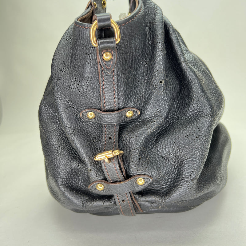 SURYA Shoulder bag in Mahina leather, Gold Hardware