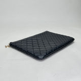 O Case Quilted Pouch in Lambskin, Light Gold Hardware