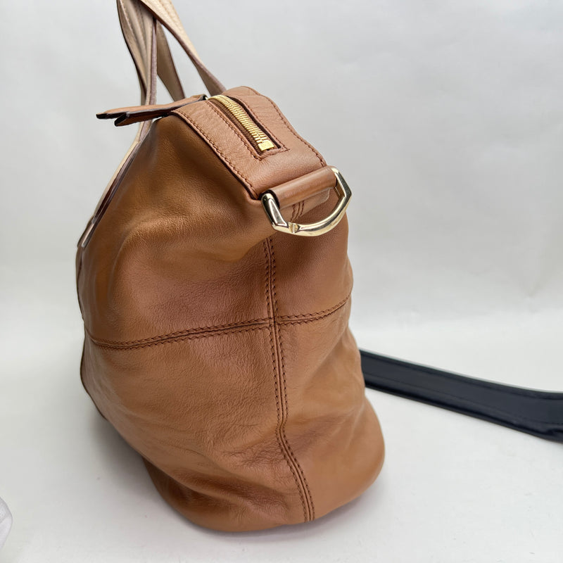 Nightingale Top handle bag in Goat leather, Light Gold Hardware