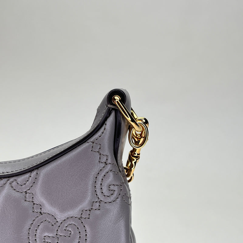 Matelasse Mini Shoulder bag in Calfskin, Gold Hardware