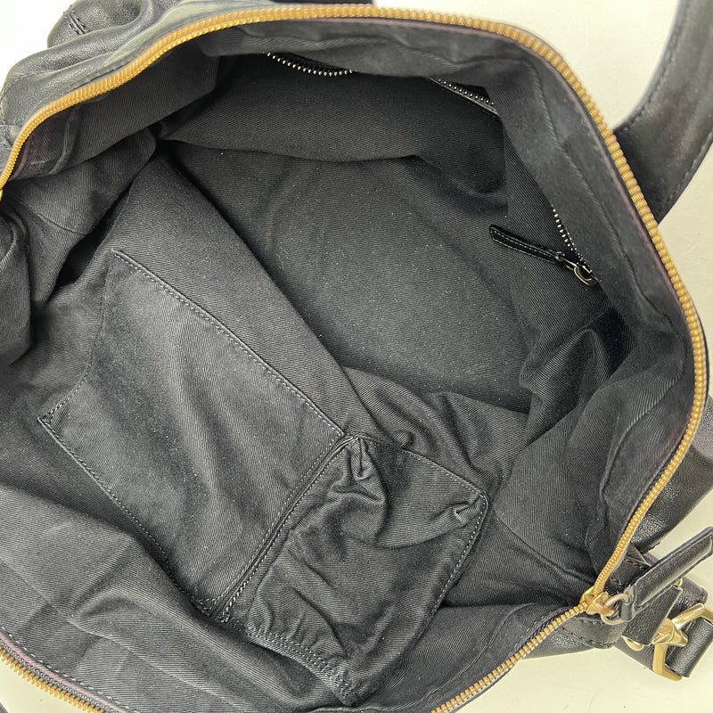 NIGHTINGALE CLASSIC 2WAY Shoulder Bag Medium Shoulder bag in Goat leather, Gold Hardware