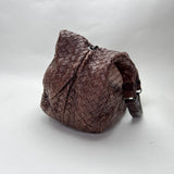 Hobo Shoulder bag in Intrecciato leather, Gunmetal Hardware