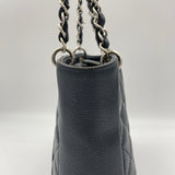 PST Petite Tote bag in Caviar leather, Silver Hardware