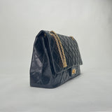 2.55 Large Shoulder bag in Calfskin, Gold Hardware