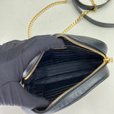 Logo 2Way Belt Crossbody bag in Saffiano leather, Gold Hardware