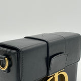 30 Montaigne Box Crossbody bag in Calfskin, Gold Hardware