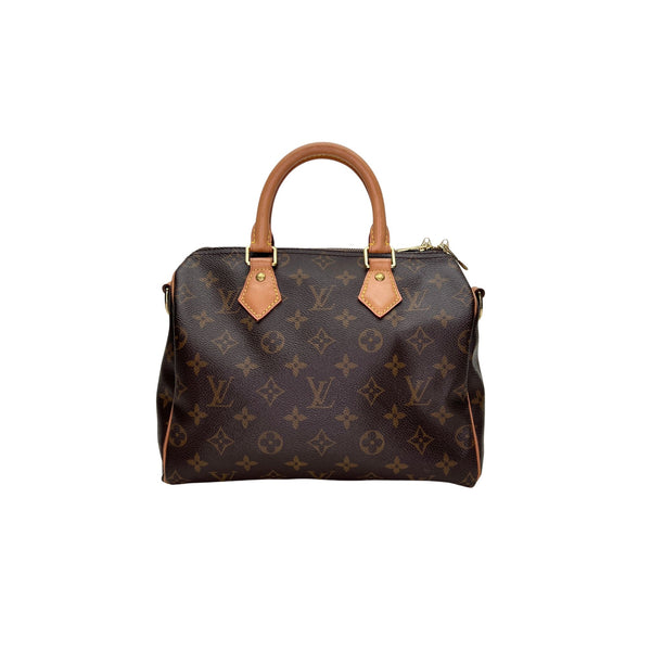 Speedy Bandouliere 25 Top handle bag in Monogram coated canvas, Gold Hardware