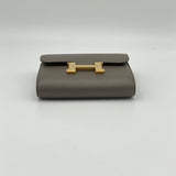 Constance Compact Wallet in Epsom leather, Gold Hardware