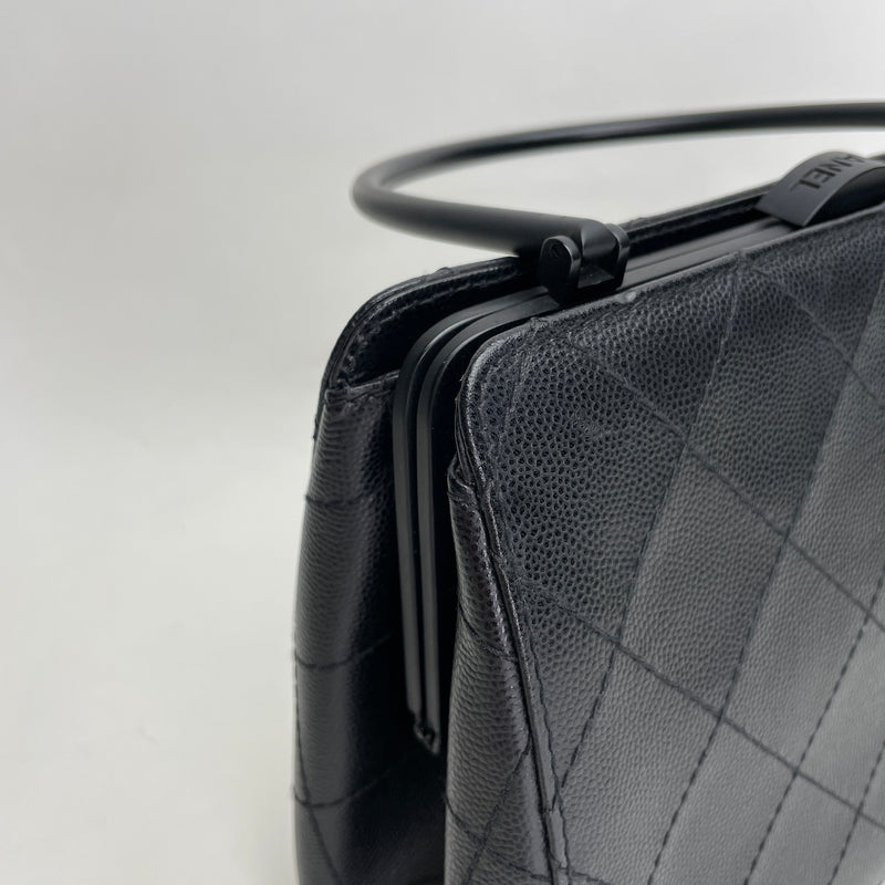 CC Seasonal Top handle bag in Caviar leather, Lacquered Metal Hardware