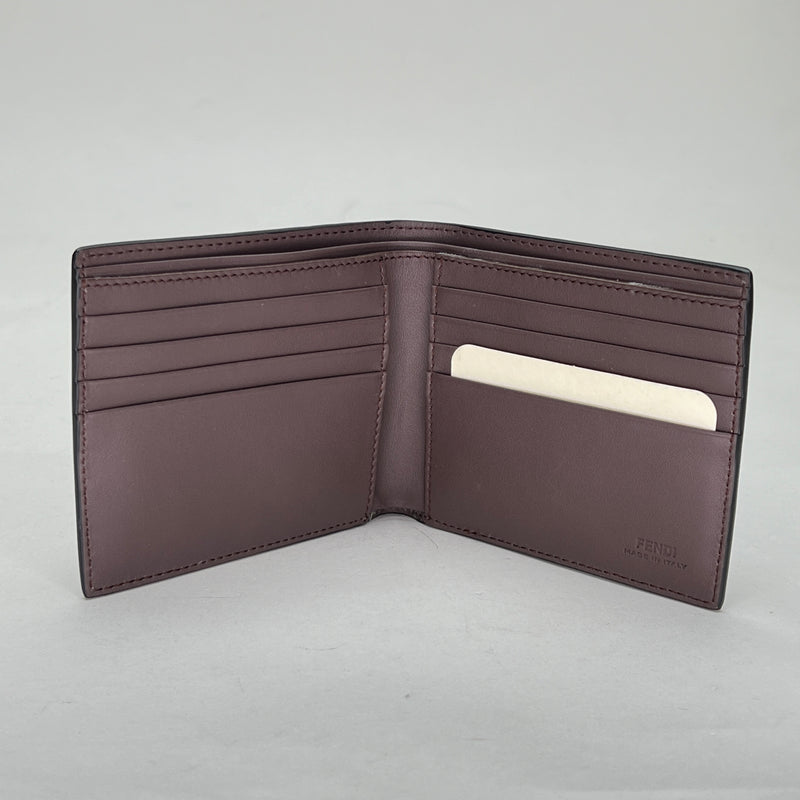 FF Embossed Bi-fold Wallet in Calfskin, N/A Hardware