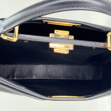 Peekaboo Medium Top handle bag in Calfskin, Gold Hardware
