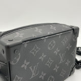 Soft Trunk Mini Crossbody bag in Monogram coated canvas, Lacquered Metal Hardware