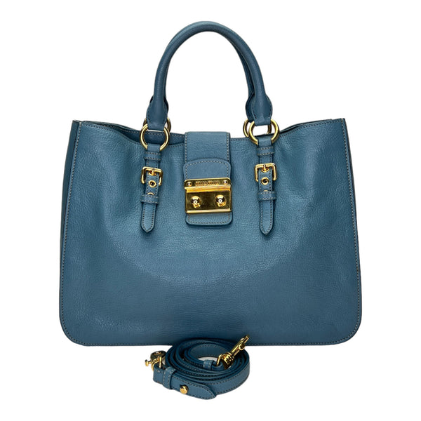Madras Large Top handle bag in Goat leather, Gold Hardware