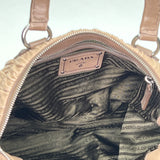 Gaufre Boston Top handle bag in Lambskin, Silver Hardware