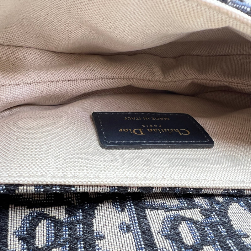 Saddle Mini Shoulder bag in Jacquard, Gold Hardware
