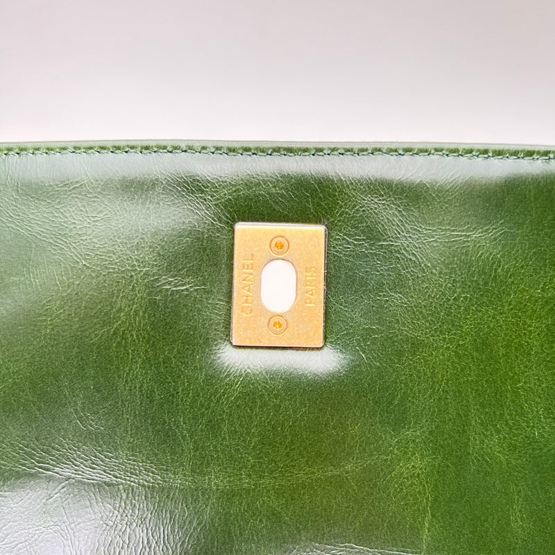 Coco Handle Coco chevron Top handle bag in Calfskin, Gold Hardware