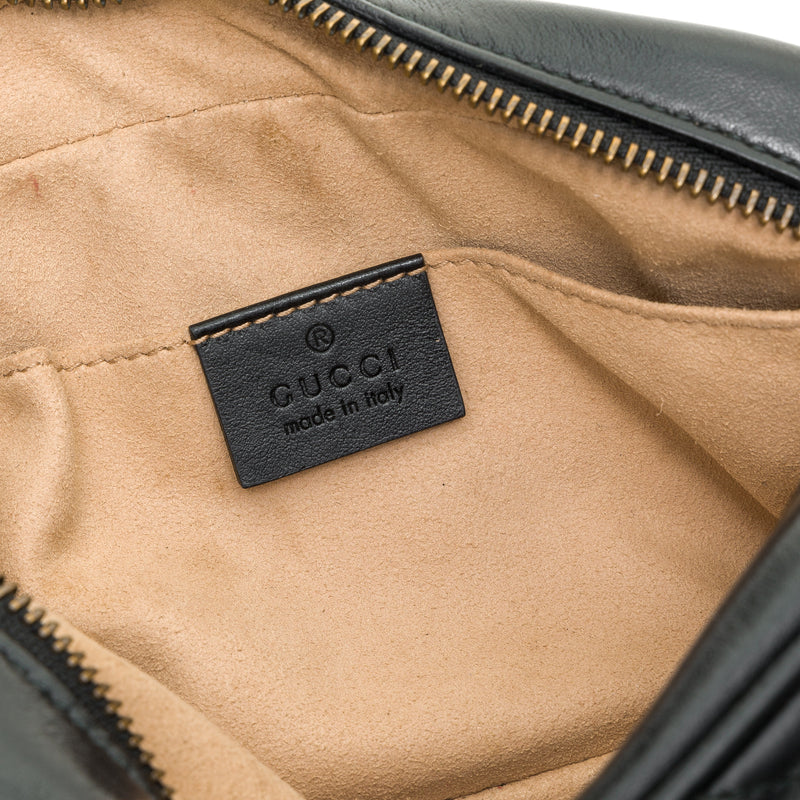GG Marmont Mini Shoulder bag in Calfskin, Gold Hardware