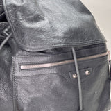 Traveller Backpack in Distressed leather, Silver Hardware