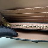 Saddle Wallet on chain in Calfskin, Gold Hardware