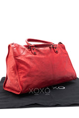 Work Large Top Handle Bag in Leather,  Hardware