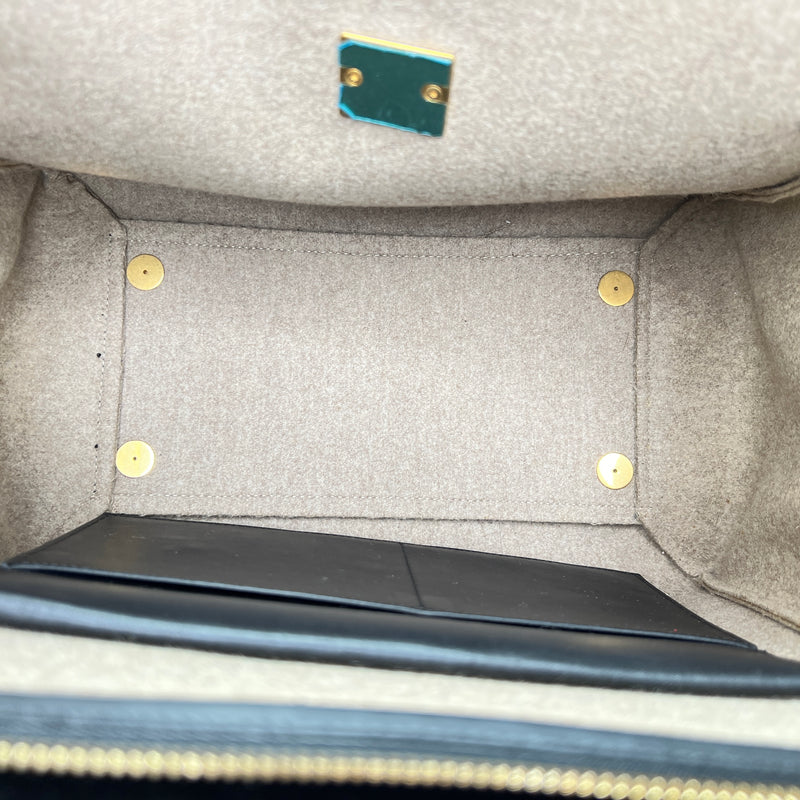 Belt Bag Mini Top handle bag in Felt fabric, Gold Hardware