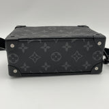 Soft Trunk Mini Crossbody bag in Monogram coated canvas, Lacquered Metal Hardware