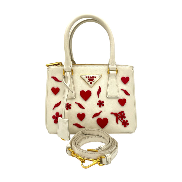 Galleria Mini Top handle bag in Saffiano leather, Gold Hardware
