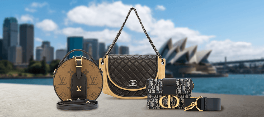 Louis vuitton Bag, Chanel Bag, Dior Bag Website Banner for Australia Landing Page
