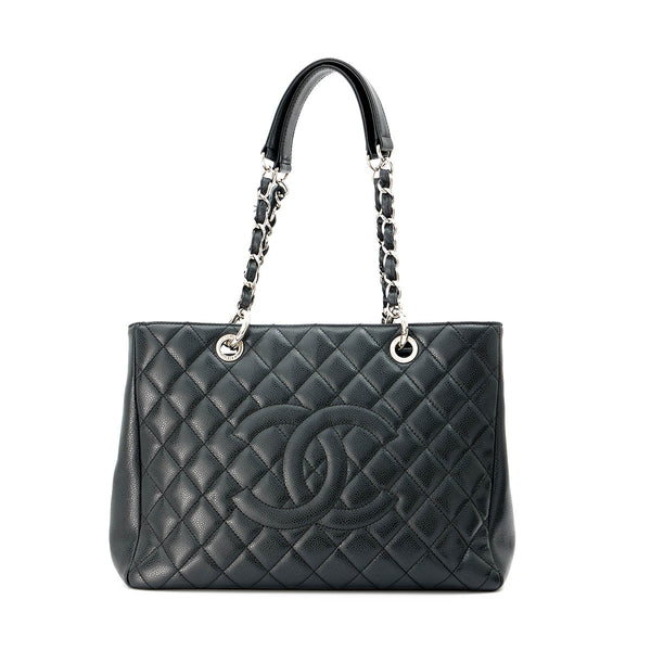 Chanel Black Quilted Caviar Leather Zip Round Coin Purse - Yoogi's