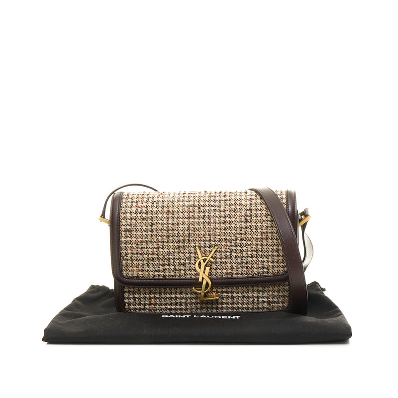 Saint Laurent Ysl Solferino Tweed Shoulder Bag