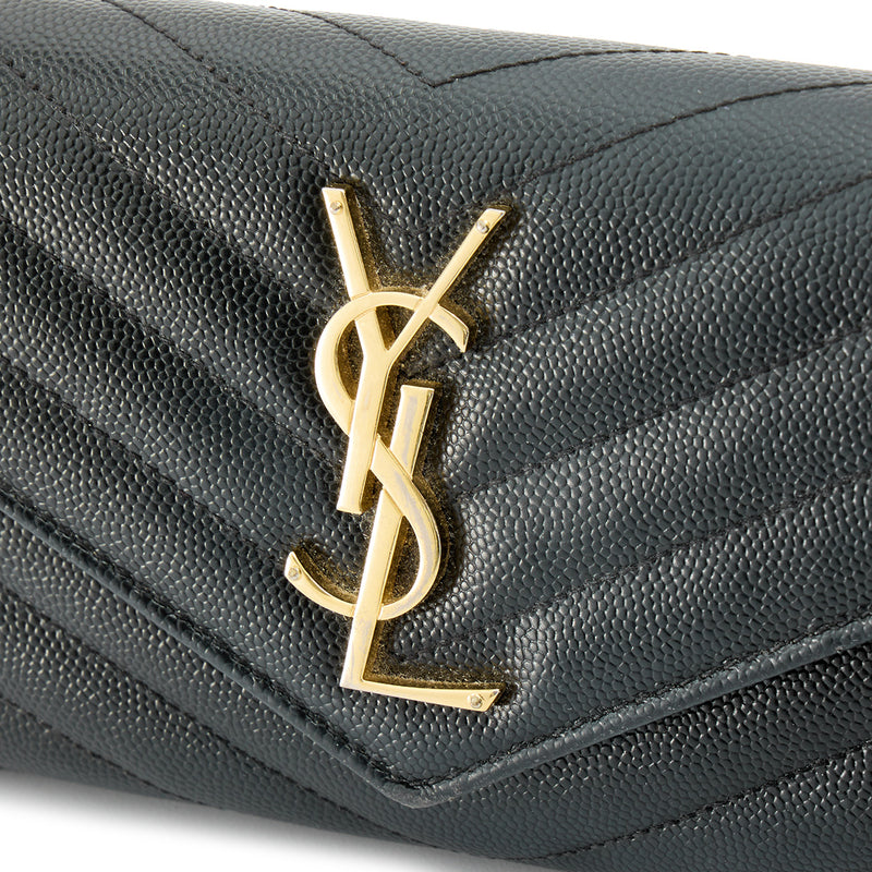 chanel flap wallet black leather