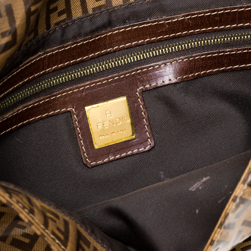 Baguette Shoulder bag in Coated canvas, Gold Hardware