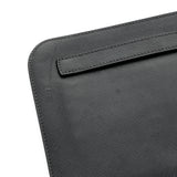 Logo Pouch Medium Clutch in Saffiano Leather, Silver Hardware Hardware