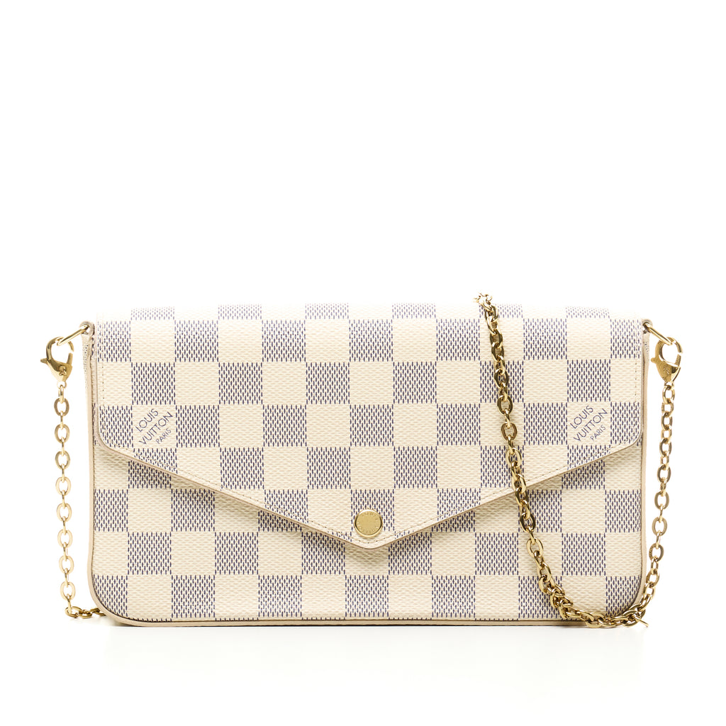Louis Vuitton White And Beige Damier Azur Coated Canvas