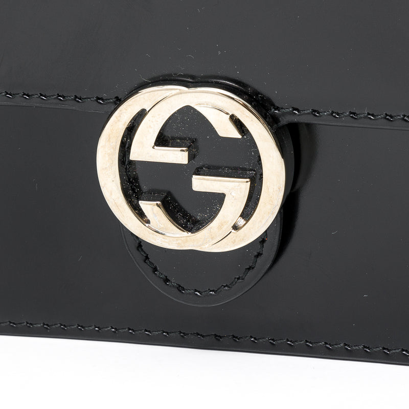 Icon GG Interlocking Shoulder bag in Calfskin Silver Hardware