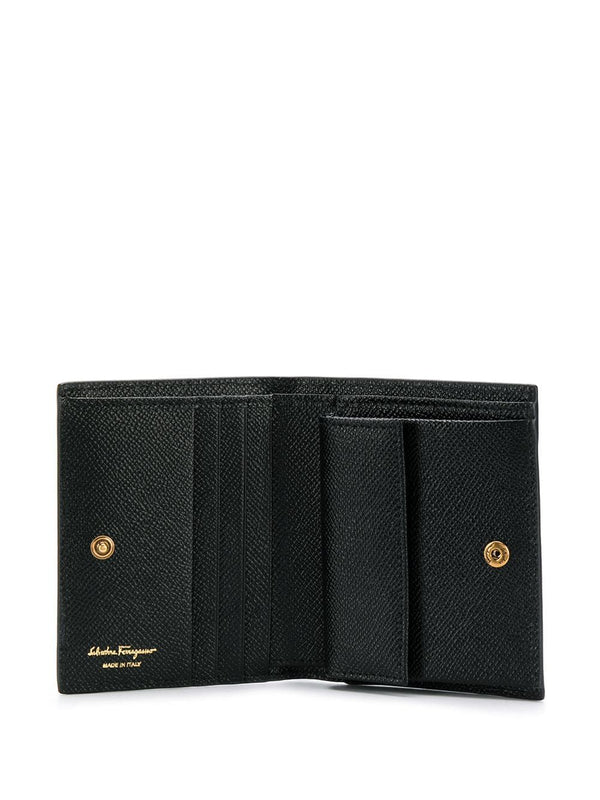 Gancini Vertical Wallet, Gold Hardware