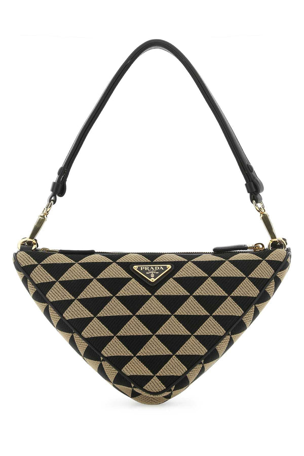 Symbole Triangle (leather and fabric) mini Bag