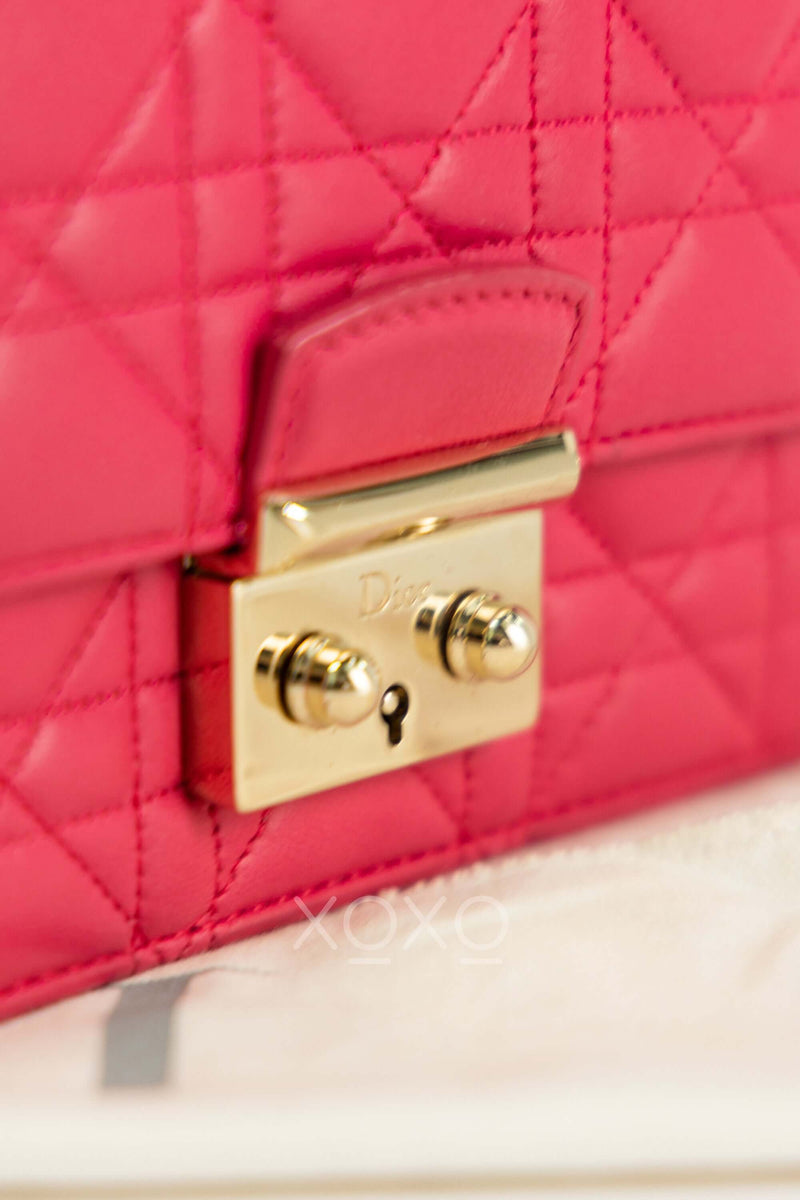 Miss Dior Mini Crossbody Bag / Sling Bag in Lambskin,  Hardware