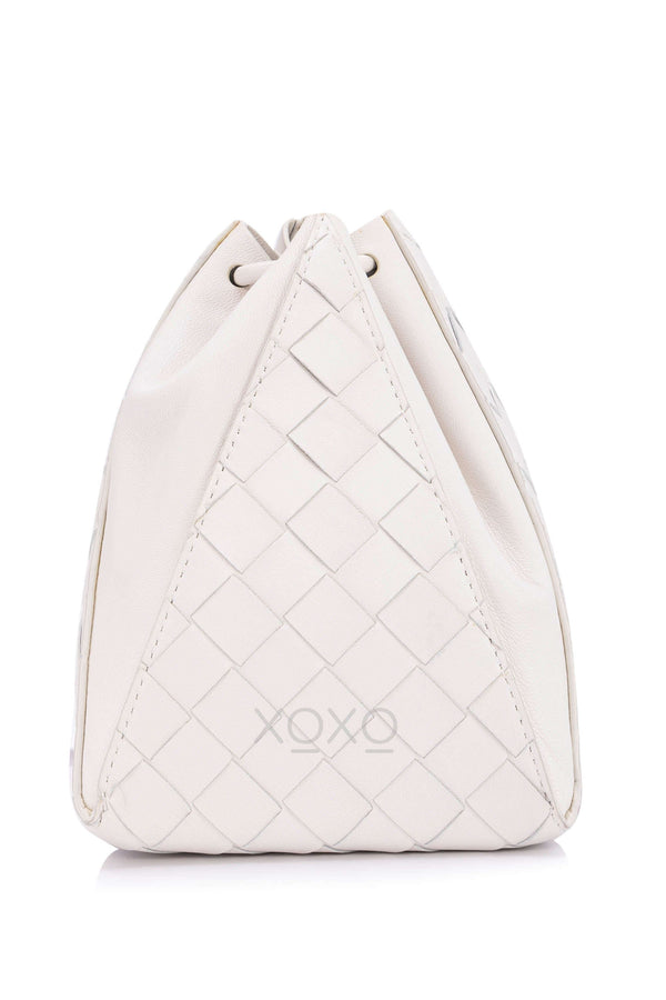 Intrecciato Pyramid Mini Knot Crossbody Lambskin - Crossbody Bag - Ox Luxe