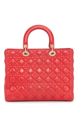 Lady Dior Large Lambskin Red