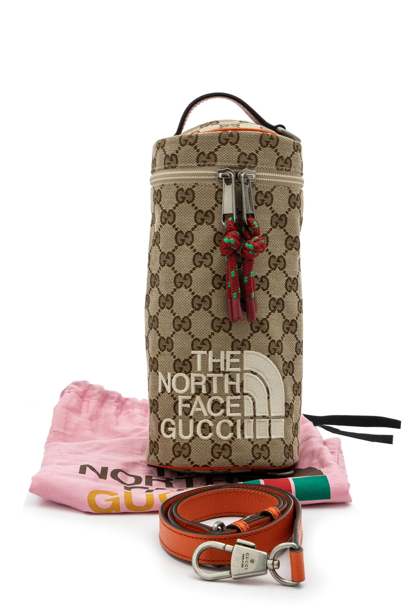 Gucci x The North Face Shoulder Bag Beige/Ebony in Canvas with Silver-tone  - US