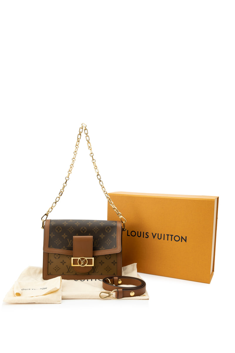 Louis Vuitton Dauphine MM Game On White in Coated Canvas with Gold