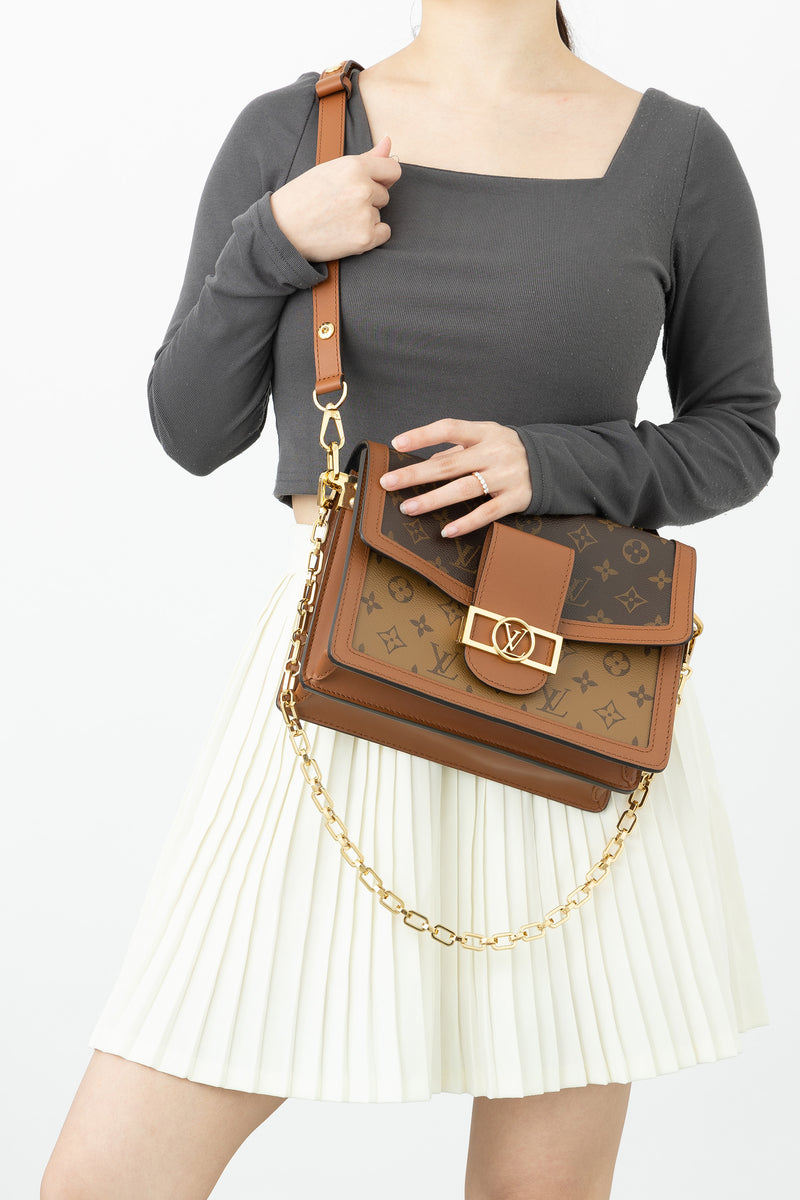 Louis Vuitton 2019 Damier Pop Monogram Dauphine MM - Neutrals Shoulder  Bags, Handbags - LOU553985